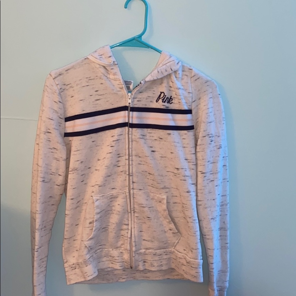 Zip Up Cream Hoodie